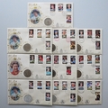 1996 Queen Elizabeth II 70th Birthday Coin Cover Set - Benham First Day Covers