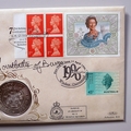 1996 Queen Elizabeth II 70th Birthday 50p Pence Coin Cover - Benham First Day Cover - Signed