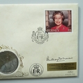 1996 HM Queen Elizabeth II 70th Birthday Crown Coin Cover - Benham First Day Cover - Signed