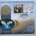2000 The New Millennium World of Birds 1 Dollar Coin Cover - Benham First Day Cover - Signed