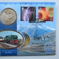 2000 The New Millennium Welsh Mountain Rail 25 ECU Coin Cover - Benham First Day Cover - Signed