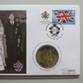 2007 Diamond Wedding Anniversary 5 Pounds Coin Cover - Westminster First Day Covers
