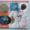 2000 The New Millennium Tropical Splendour 1 Dollar Coin Cover - Benham First Day Cover - Signed