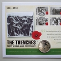 2014 The Trenches First World War Centenary Silver 5 Pounds Coin Cover - Westminster First Day Cover