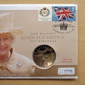 2006 HM Queen Elizabeth II 80th Birthday 5 Pounds Coin Cover - First Day Cover by Mercury