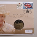 2006 HM Queen Elizabeth II 80th Birthday 5 Pounds Coin Cover - First Day Cover by Mercury