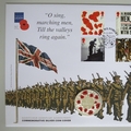 2015 Armistice Day Silver Proof Jersey 5 Pounds Coin Cover - Westminster First Day Cover