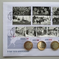 2019 D-Day 75th Anniversary Silver 2 Pounds x3 Coin Cover - Westminster First Day Cover