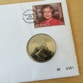 1996 70th Birthday HM Queen Elizabeth II Jersey 2 Pounds Coin Cover - First Day Cover