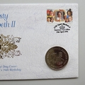 1996 HM Queen Elizabeth II 70th Birthday 5 Pounds Coin Cover - Guernsey First Day PNC Cover