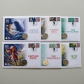 2019 The Peter Pan Complete 50p Pence Isle of Man Coin Cover Collection - First Day Covers