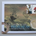 2009 Heroes of the High Seas Silver 5 Pounds Coin Cover - UK First Day Cover Westminster