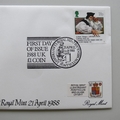 1988 Royal Mint Tower of London to Tower Hill 1 Pound Coin Cover - First Day Cover
