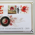 2019 Centenary of Remembrance Silver Proof 1 Pound Coin Cover - Benham First Day Cover UK