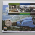 2004 Classic Locomotives The Mallard Silver 5 Pounds Coin Cover - First Day Covers Westminster