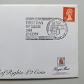 1989 Bill of Rights Tercentenary 2 Pounds Coin Cover - Royal Mint First Day Covers