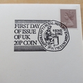 1982 Great Britain New 20p Pence Coin Cover - Royal Mint First Day Cover