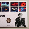 2020 Professor Stephen Hawking 50p Pence Coin Cover - Royal Mail First Day Covers