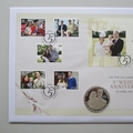 2016 Duke of Cambridge Wedding Anniversary Silver 5 Pounds Coin Cover - Westminster First Day Covers