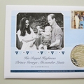2014 Prince George's 1st Birthday Silver 5 Pounds Coin Cover - Westminster First Day Covers