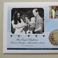 2014 Prince George's 1st Birthday Silver Proof 5 Pounds Coin Cover - Guernsey PNC First Day Cover