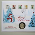 2016 Merry Christmas Silver 20 Pounds Coin Cover - Westminster First Day Covers