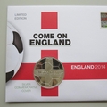 2014 Come On England Football 1oz Silver Coin Cover - Westminster First Day Covers