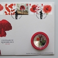 2019 Centenary of Remembrance Silver 5 Pounds Coin Cover - Royal Mail First Day Covers