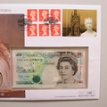 2001 Queen Victoria 5 Pounds Banknote Coin Cover - Westminster First Day Covers