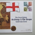 2001 St. George and The Dragon Gold Sovereign Coin Cover - Westminster First Day Covers