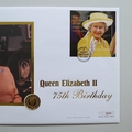 2001 Queen Elizabeth 75th Birthday 25 Pounds Gold Coin Cover - Westminster First Day Cover