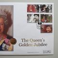 2001 The Queen's Golden Jubilee Gold Sovereign Coin Cover - Westminster First Day Cover