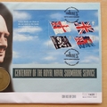 2001 Royal Naval Submarine Service Centenary Crown Coin Cover - UK First Day Cover