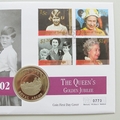 2002 The Queen's Golden Jubilee 50p Pence Coin Cover - Kingdom of Tonga First Day Cover