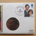 1981 Royal Wedding Prince of Wales to Lady Diana  Crown Coin Cover British Forces Postal Service
