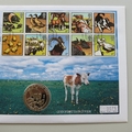 2005 Farm Animals 1 Crown Coin Cover - Westminster Collection First Day Covers UK