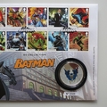 2021 Batman Silver Plated Medal Cover - UK Royal Mail First Day Covers