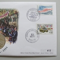 1994 France D-Day 50th Anniversary Silver 1 Franc Coin Cover - France First Day Covers