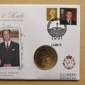 2010 Royal Wedding Prince William & Kate 5 Pounds Coin Cover - First Day Covers Mercury