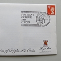 1989 Claim of Rights 2 Pounds Coin Cover - UK First Day Cover Royal Mint