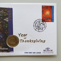 2000 Year Of Thanksgiving United Nations 2 Pounds Coin Cover - First Day PNC Covers
