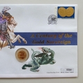 1999 A Century of the Gold Sovereign 22ct Gold and Silver Coin Cover - First Day PNC Cover Australia
