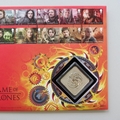 2018 Game of Thrones Fire & Blood Silver Proof Medal Cover - UK First Day Cover Royal Mail