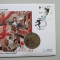 2006 England Football World Cup Crown Coin Cover - UK First Day PNC Cover