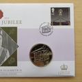 2011 The Queen's Diamond Jubilee 100 Days to Go 5 Pounds Coin Cover - First Day Cover