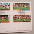 1996 A Tribute To European Football 5 Pounds Coin Cover - Guernsey First Day PNC Cover
