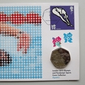 Aquatics London 2012 Olympics Sports 50p Pence Coin Cover  - Royal Mail
