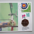 Archery London 2012 Olympics Sports 50p Pence Coin Cover  - Royal Mail