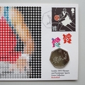 Basketball London 2012 Olympics Sports 50p Pence Coin Cover  - Royal Mail