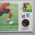 Football London 2012 Olympics Sports 50p Pence Coin Cover  - Royal Mail